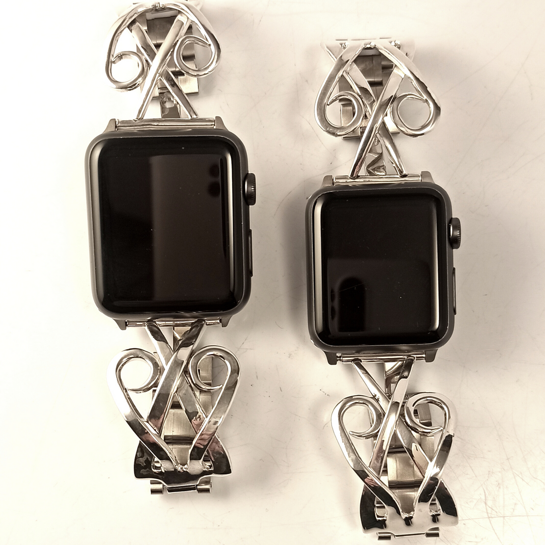Silver Fork Apple Watch Band