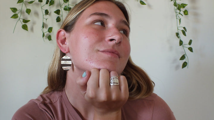 Lattice Nouveau Sterling Silver Spoon Ring