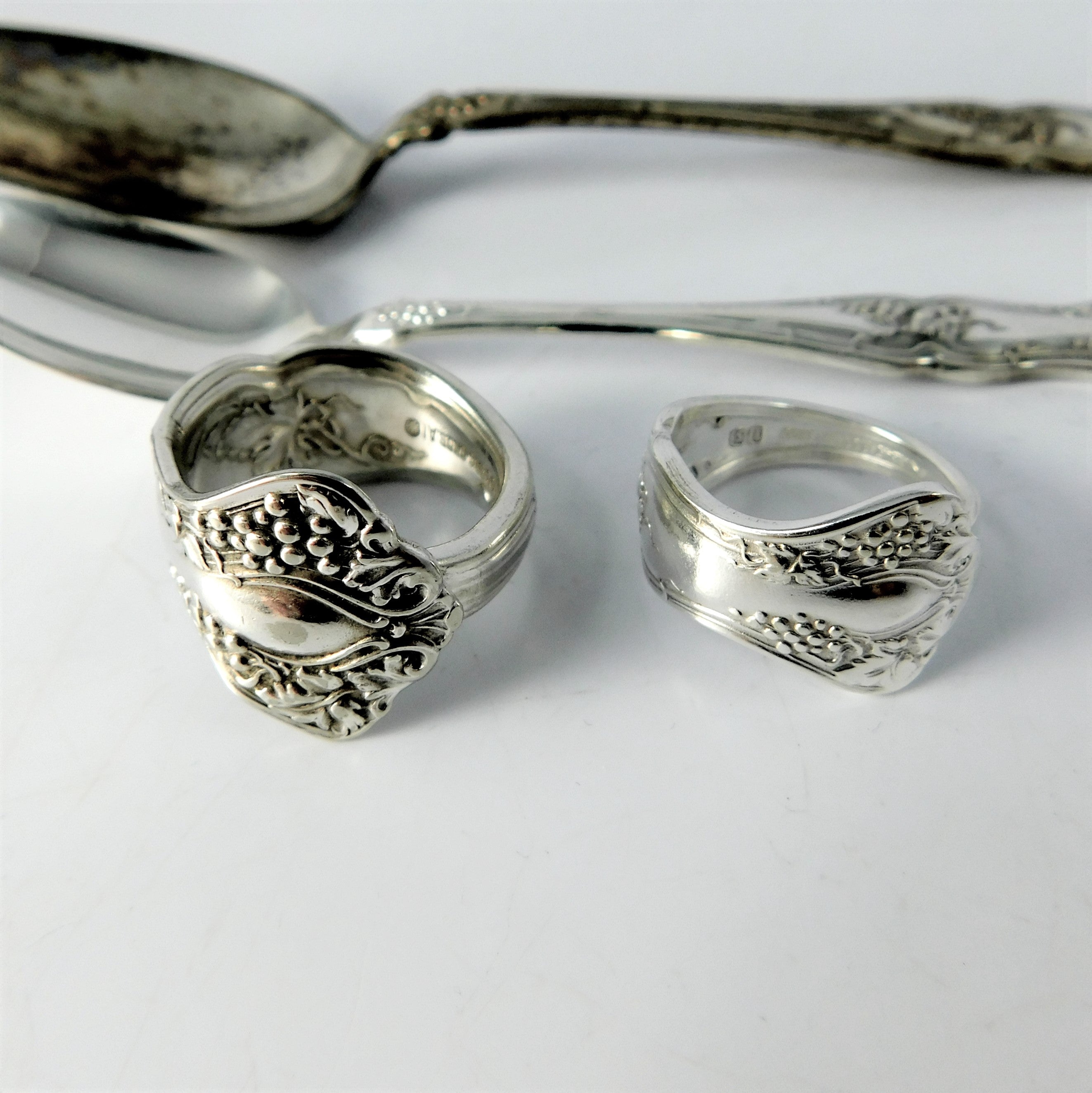 Spoon Ring, Silver Spiral Cocktail Fork Ring ('Spoon Ring') β Lost & Forged