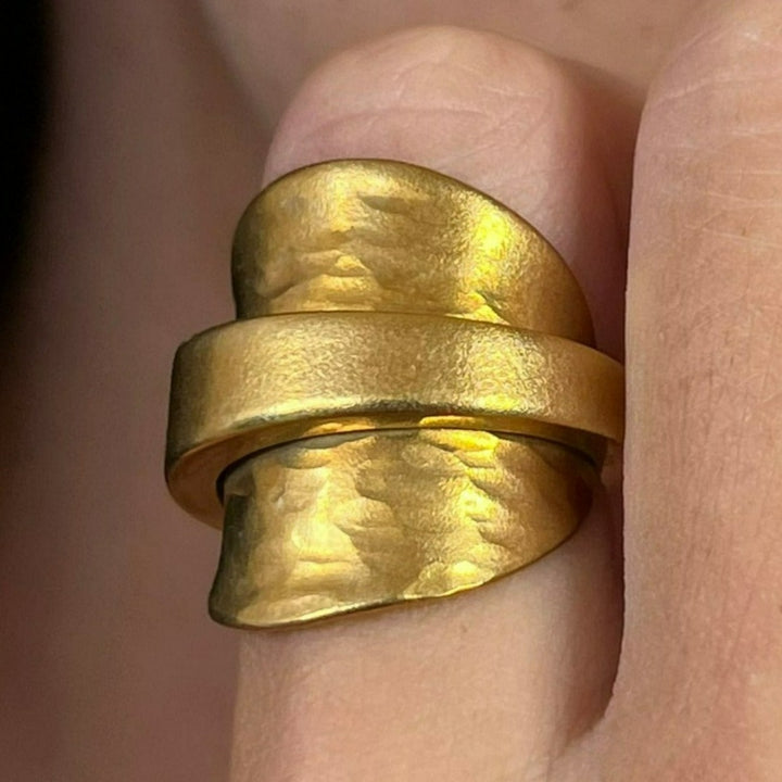 SOLD OUT - Golden Bronze Whole Spoon Ring