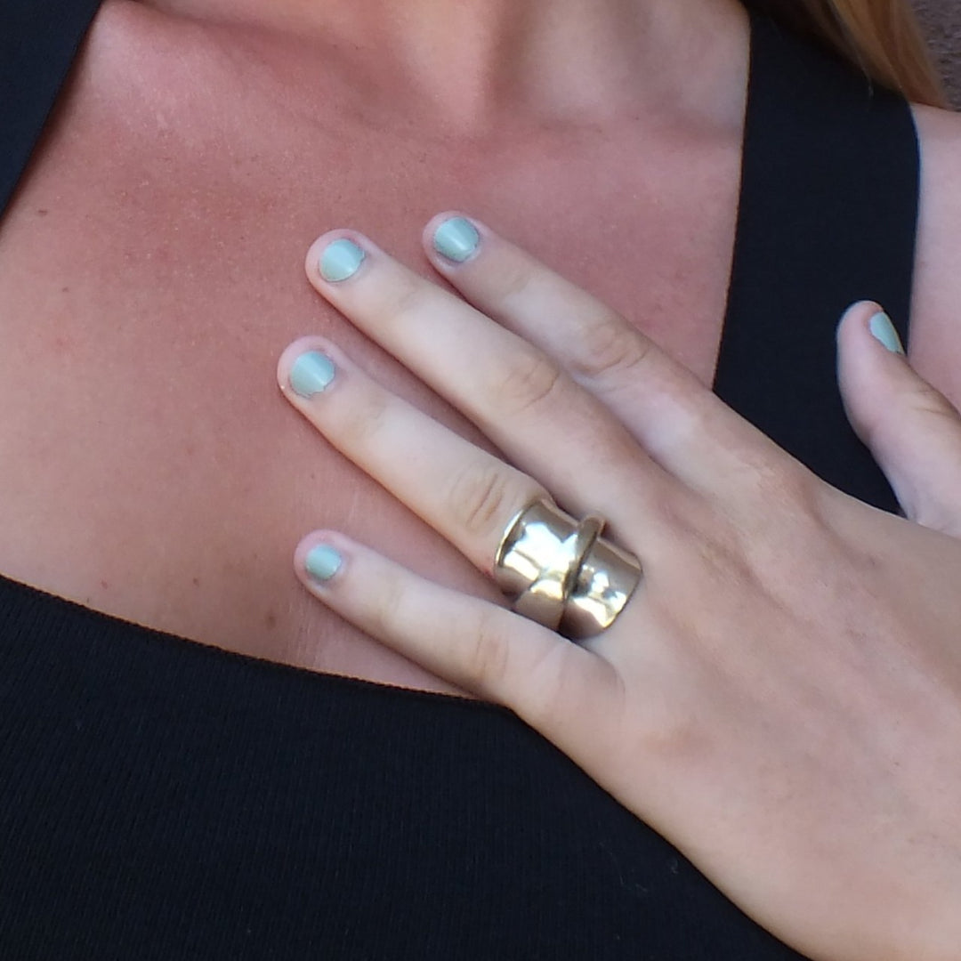 Elegance Silver Whole Spoon Ring