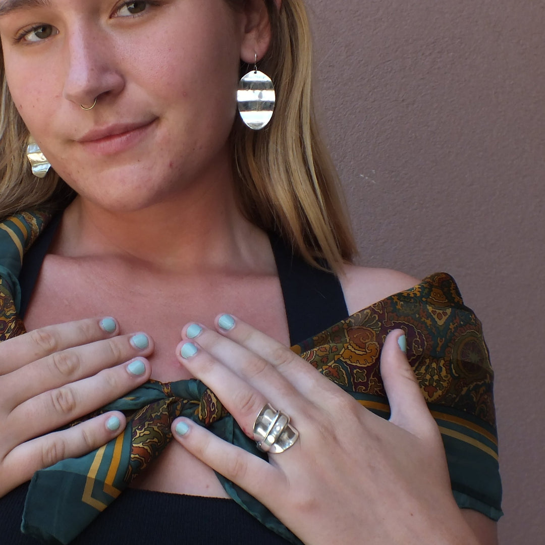 Spoon ring and spoon earrings