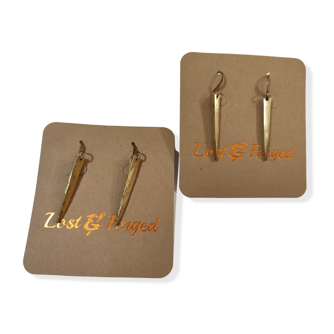 Golden Bronze Fork Tine Earrings