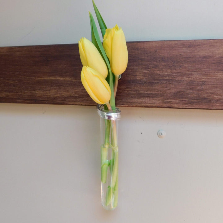 Twisted Fork Silver Bud Vase Wall Sconce, Heart Design