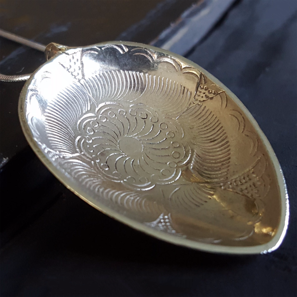 Plum Blossom Nagasaki Spoon Pendant Necklace