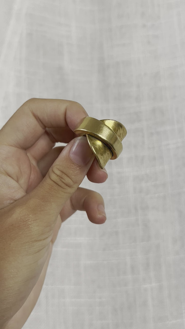 SOLD OUT - Golden Bronze Whole Spoon Ring