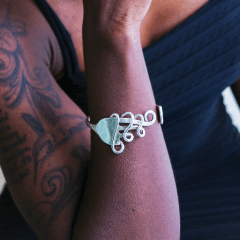Melodia Silver Fork Cuff Bracelet