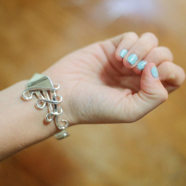 Melodia Silver Fork Cuff Bracelet