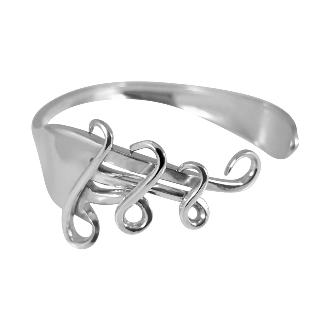 Melodia Silver Fork Cuff Bracelet