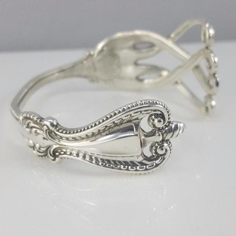 Old Colonial Pattern Open Hearted Sterling Silver Fork Bracelet