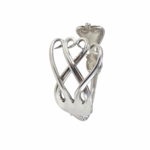Old Colonial Pattern Open Hearted Sterling Silver Fork Bracelet
