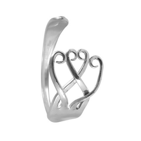 Open Hearted Sterling Silver Fork Bracelet