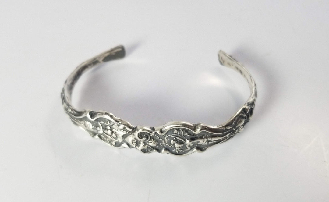 Goddess Nouveau Sterling Silver Antique Flatware Cuff Bracelet