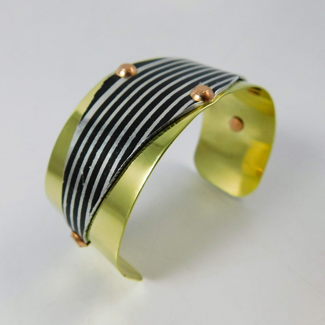 Harley Motorcycle Fender Cuff Bracelet, on Brass