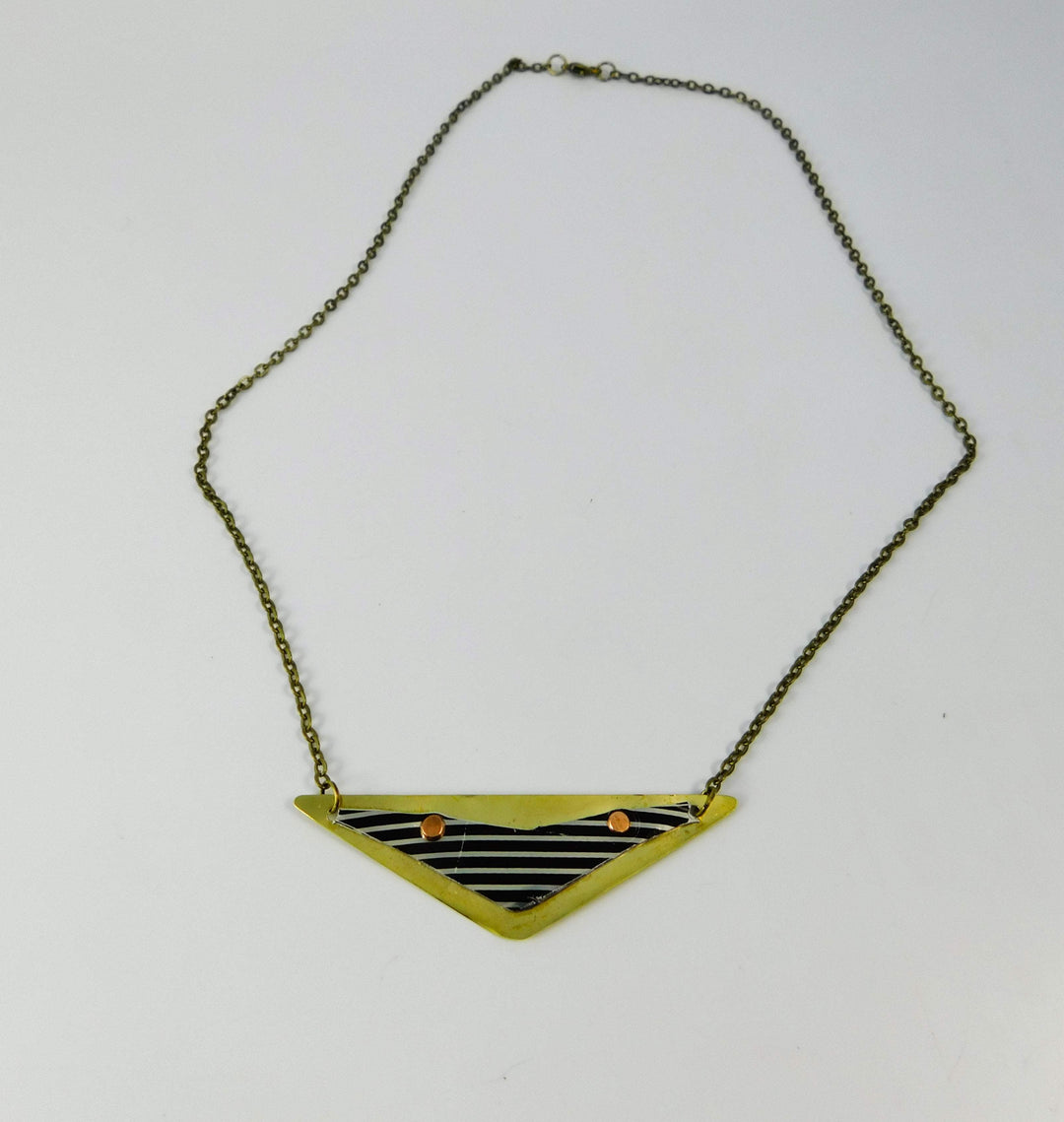 Harley Motorcycle Fender Cuff Brass Necklace