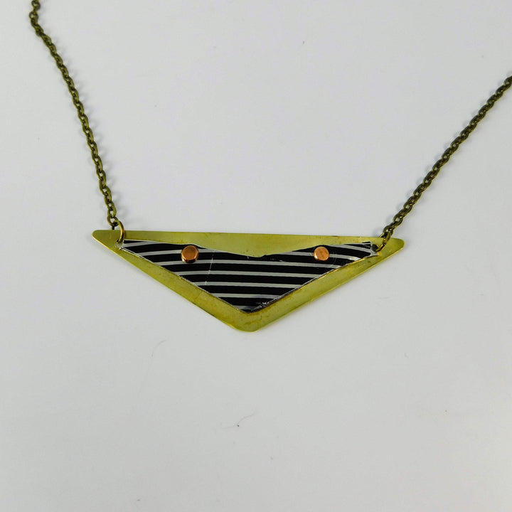 Harley Motorcycle Fender Cuff Brass Necklace