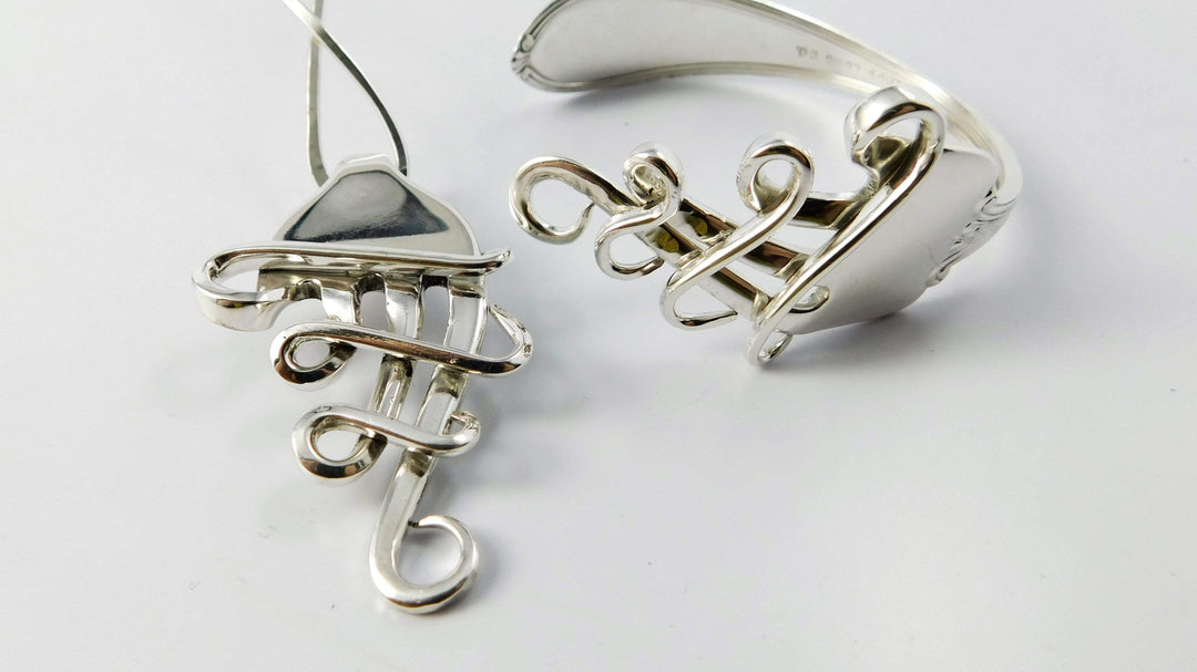 Melodia Silver Fork Pendant Necklace