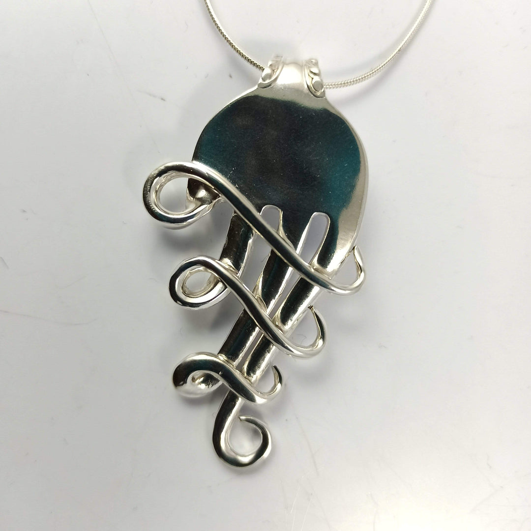 Melodia Silver Fork Pendant Necklace