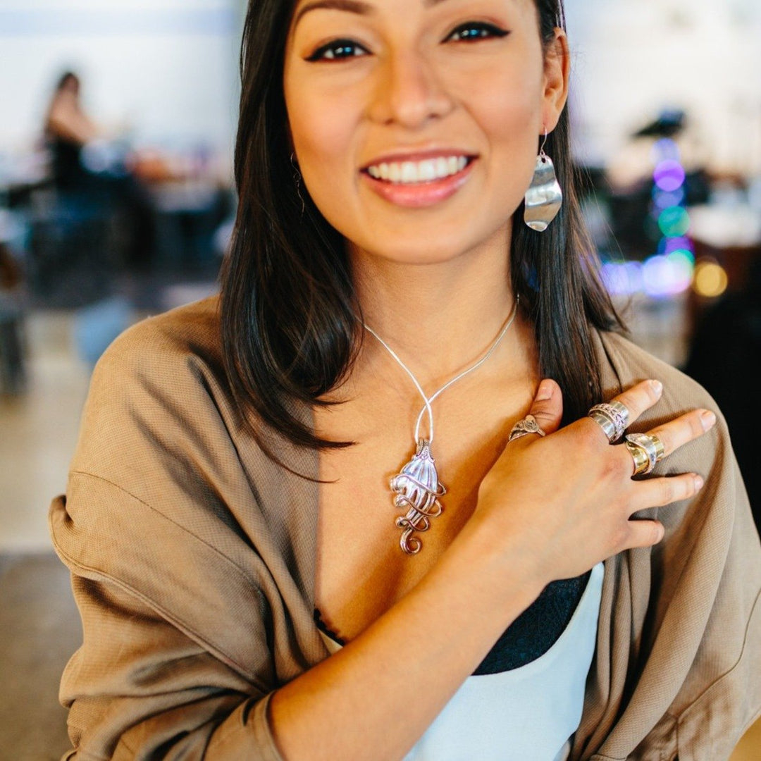 Melodia Silver Fork Pendant Necklace