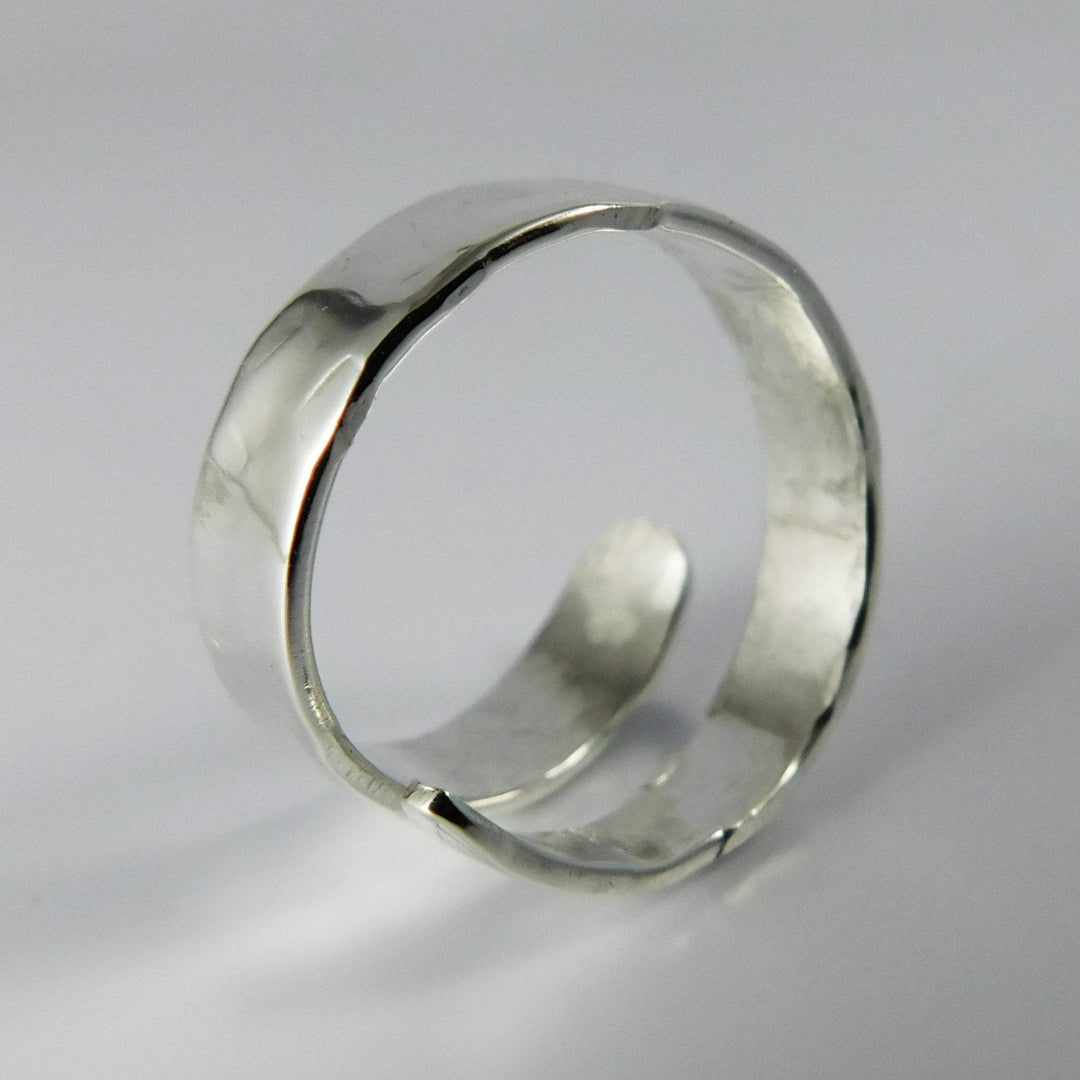 Silver Streak Adjustable Fork Tine Ring, Sterling Silver