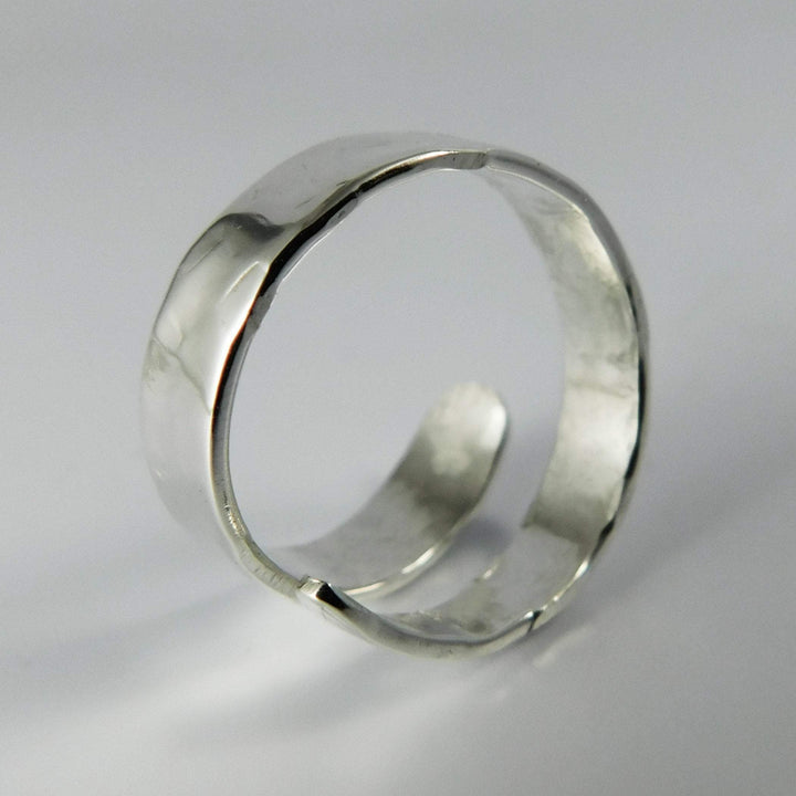 Silver Streak Adjustable Fork Tine Ring, Sterling Silver