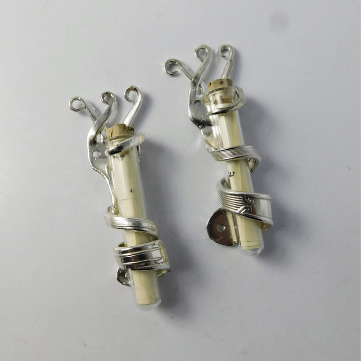 Twisted Fork Silver Mezuzah