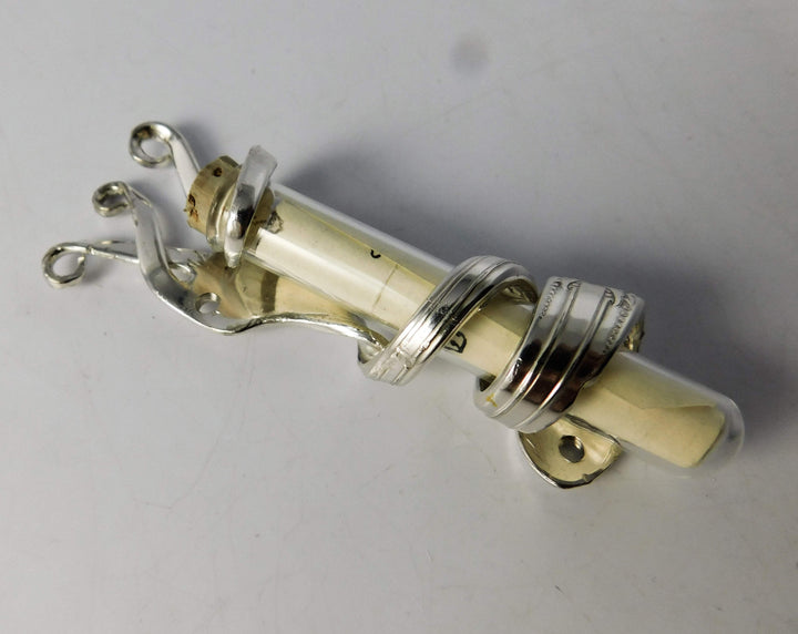 Twisted Fork Silver Mezuzah