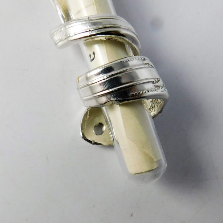 Twisted Fork Silver Mezuzah