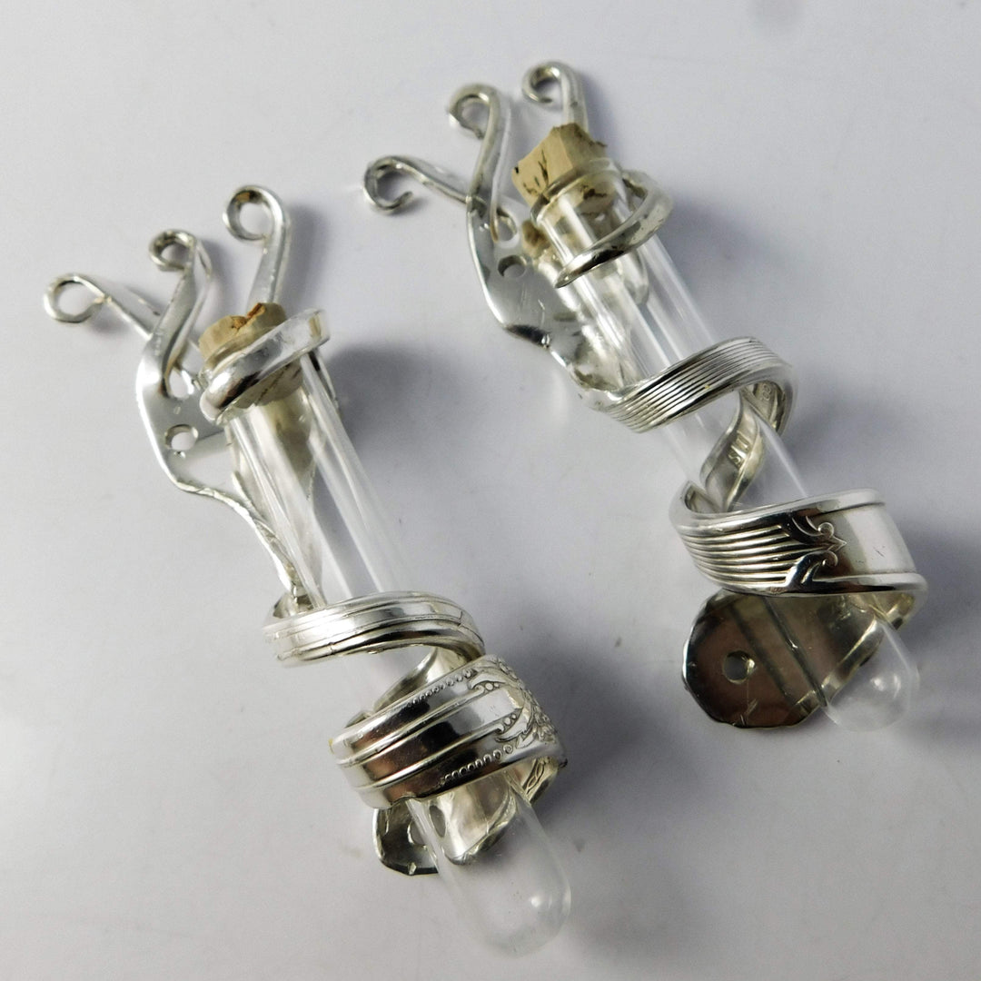 Twisted Fork Silver Mezuzah