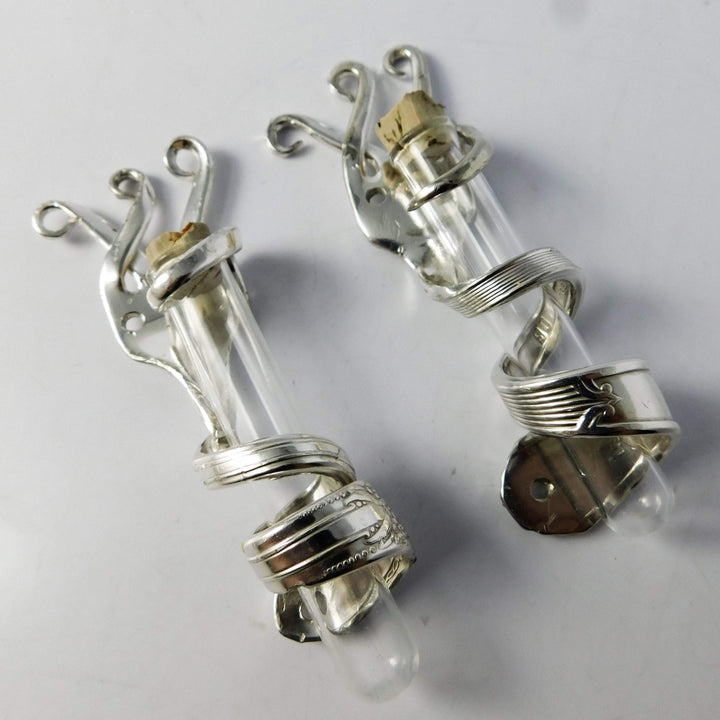 Twisted Fork Silver Mezuzah