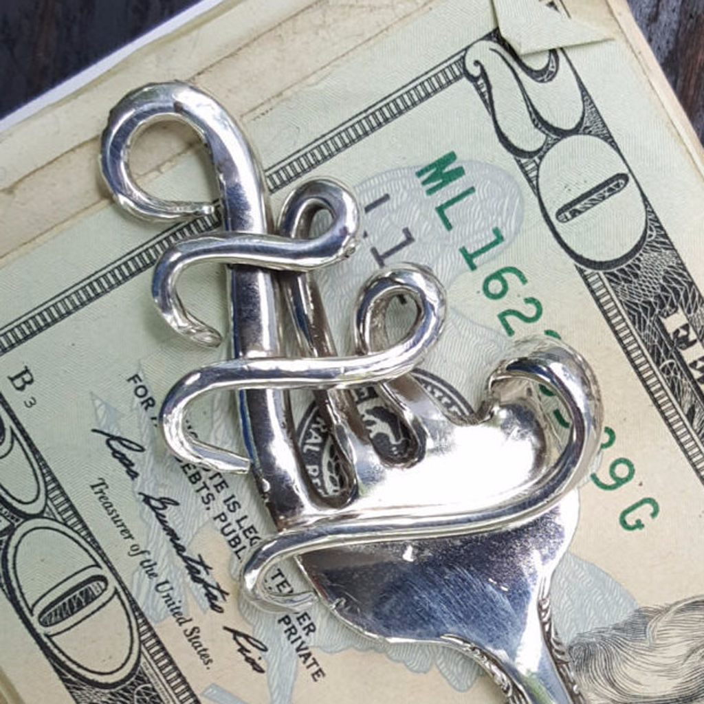 Melodia Sterling Silver Fork Money Clip – Lost Forged