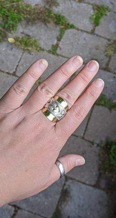 SOLD OUT - Norway Hearts Two-Tone Whole Spoon Ring