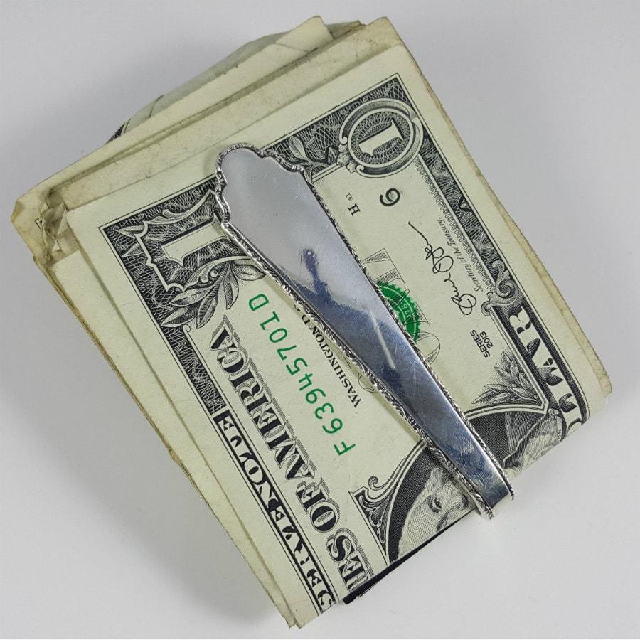 Rolling Surf Silver Fork Money Clip