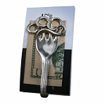 Rolling Surf Silver Fork Money Clip