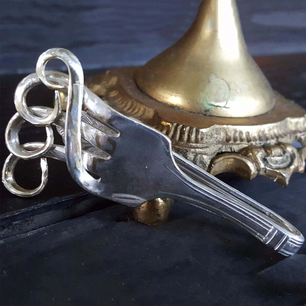 Rolling Surf Sterling Silver Fork Money Clip Wallet