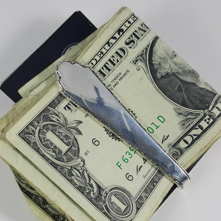Rolling Surf Sterling Silver Fork Money Clip Wallet