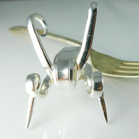 Lucky Cricket Vintage Fork Sculpture, Desk Accessory