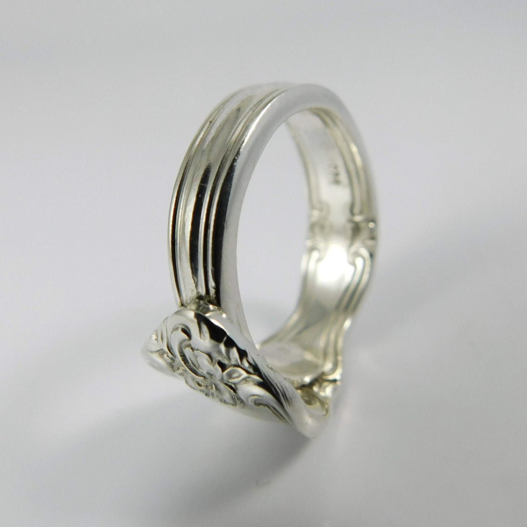 Bowknot Band-Shaped Sterling Silver Spoon Ring