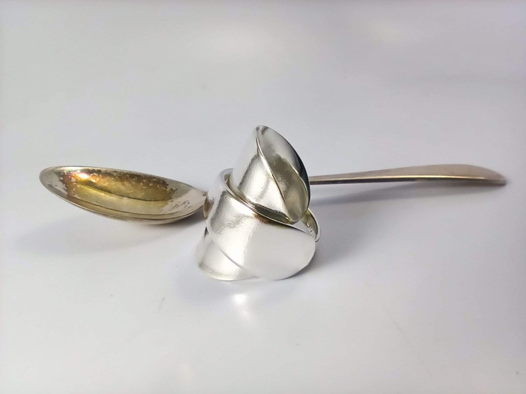 Spoon Ring, Elegance Silver Whole Spoon Ring – Lost & Forged