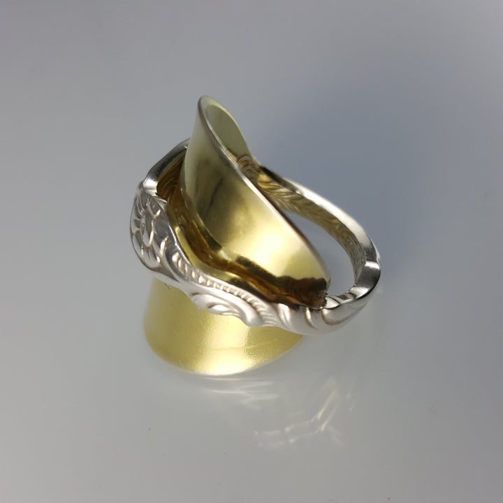 Floralism Two Tone Vintage Demitasse Gold Spoon Ring