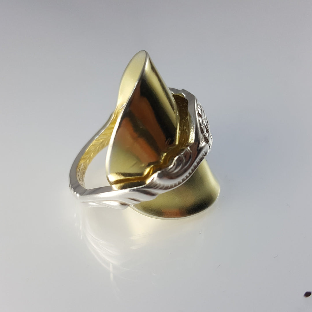 Floralism Two Tone Vintage Demitasse Gold Spoon Ring