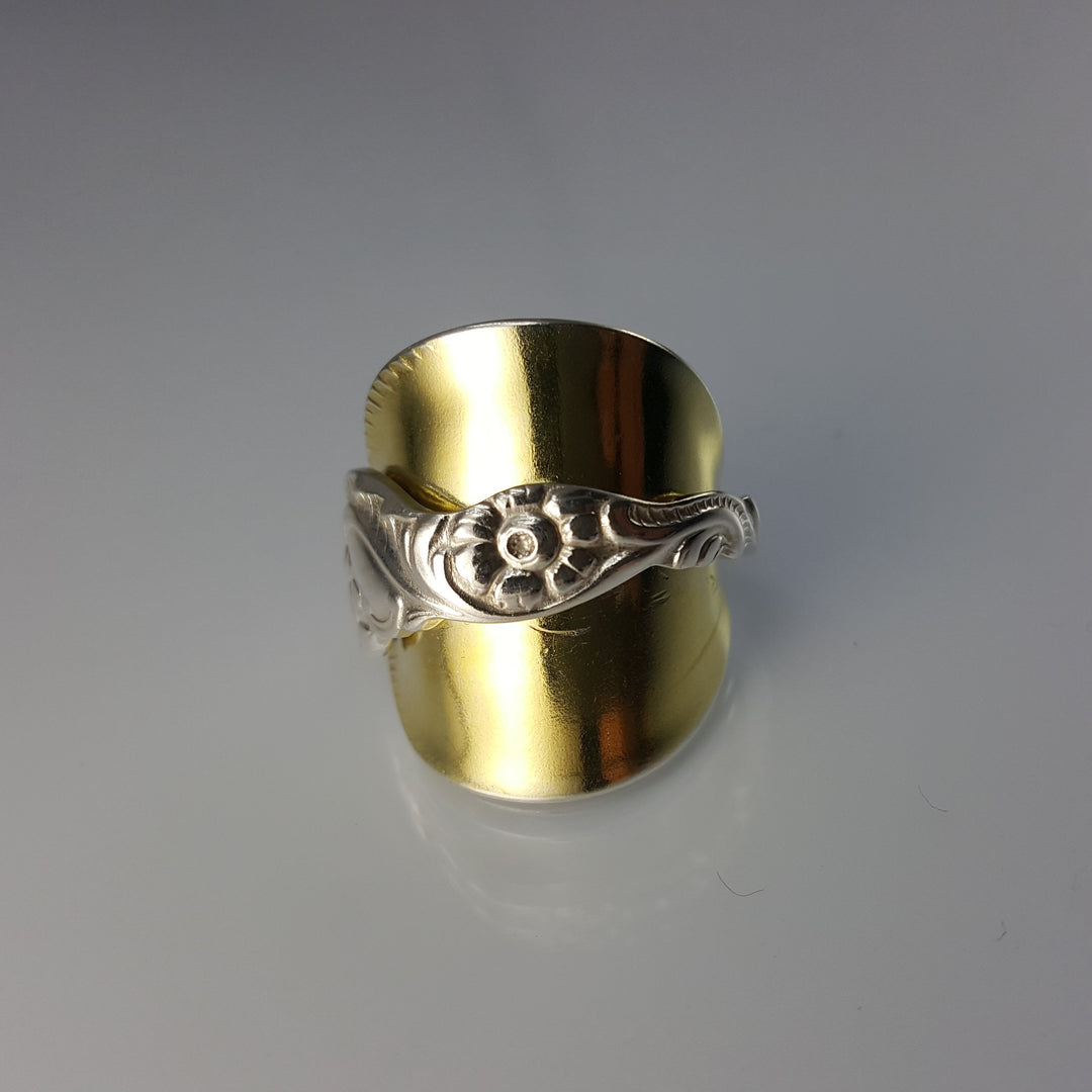 Floralism Two Tone Vintage Demitasse Gold Spoon Ring