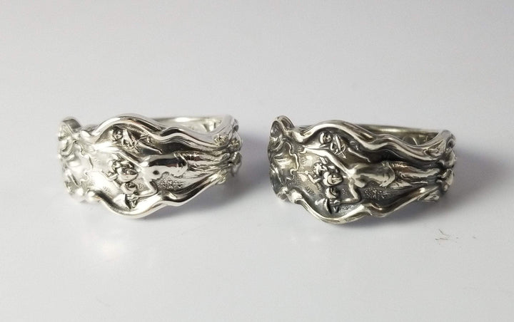 Goddess Nouveau Sterling Silver Classic Band Spoon Ring