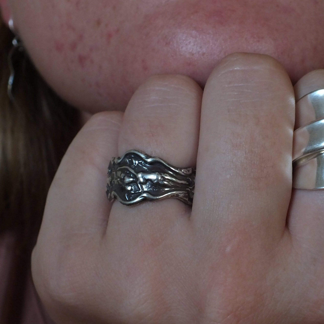 spoon ring Goddess Nouveau Sterling Silver Classic Band Spoon Ring