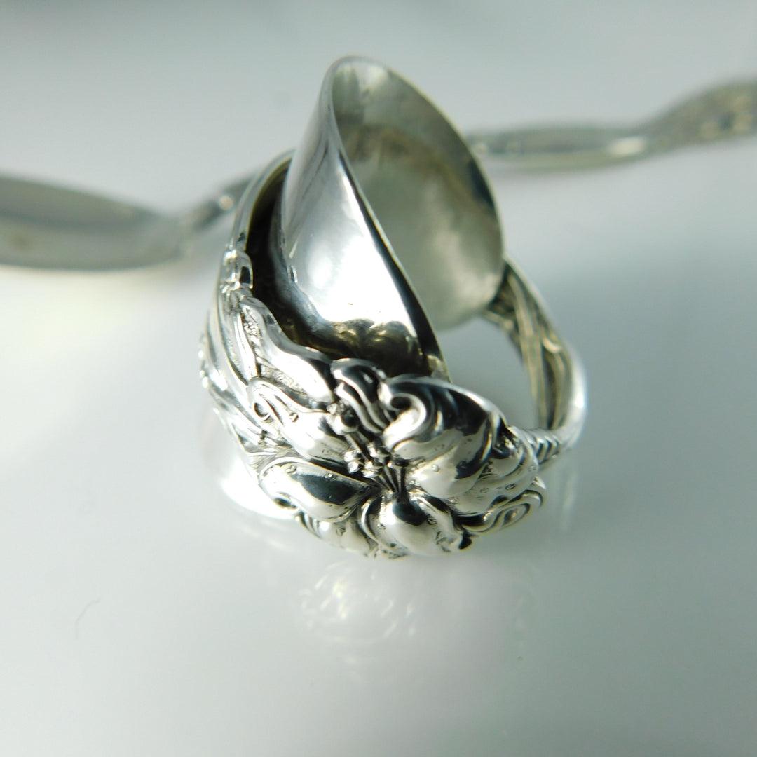 SOLD OUT - Lily Antique Sterling Silver Whole Demitasse Spoon Ring