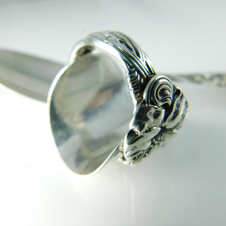 SOLD OUT - Lily Antique Sterling Silver Whole Demitasse Spoon Ring