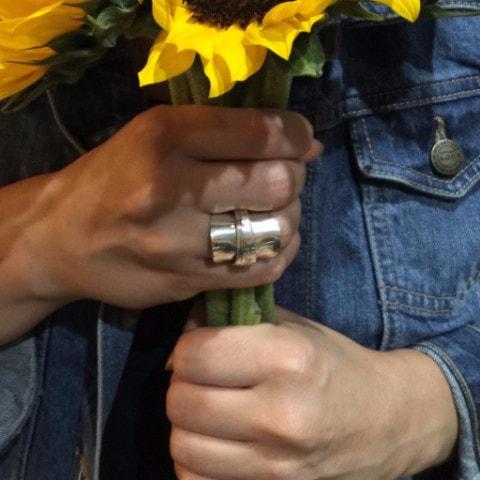 Rose spoon ring
