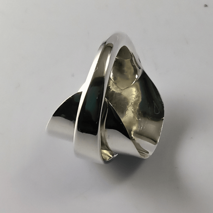 Pointed Elegance Sterling Silver Whole Demitasse Spoon Ring