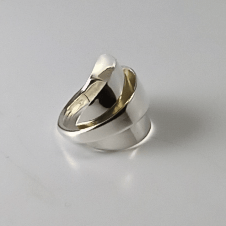 Pointed Elegance Sterling Silver Whole Demitasse Spoon Ring