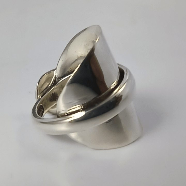 Ridgeback Sterling Silver Whole Demitasse Spoon Ring